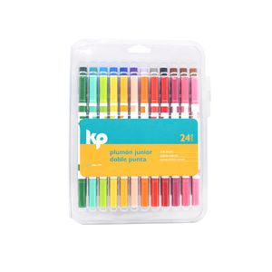 Plumon Junior Punta Doble (Estuche X 24)