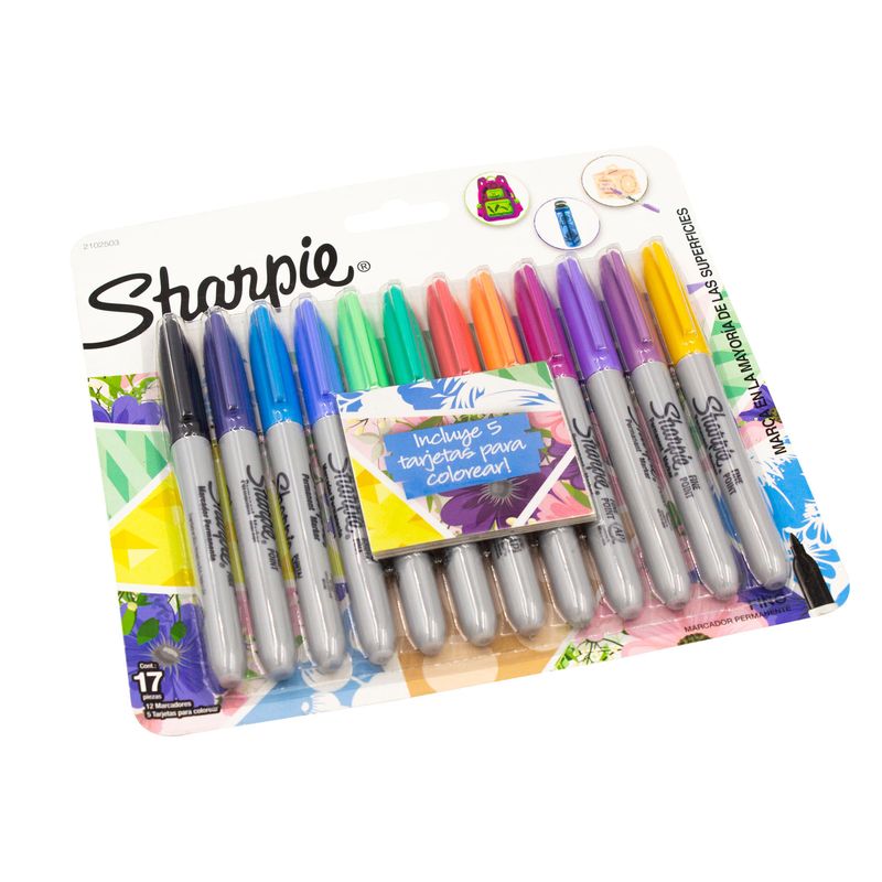 Marcador Sharpie Punta Fina Tropical (Estuche X 12)_18961