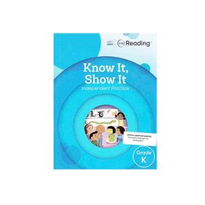 Into Reading Workbook Know It Show It Grade K