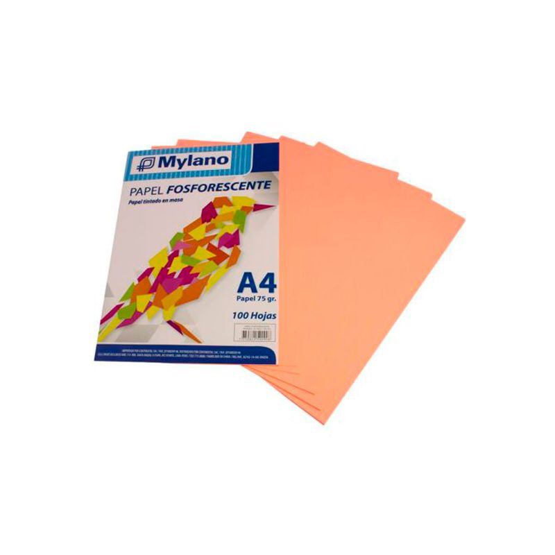 Papel Arco Iris A4 80gr. Paquete X 100 Hojas Rosado_19436