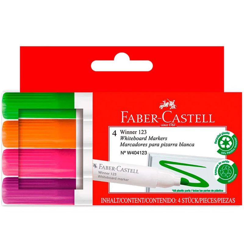Plumón Para Pizarra Winner 123 (Vl, Ro, Vi, Na)