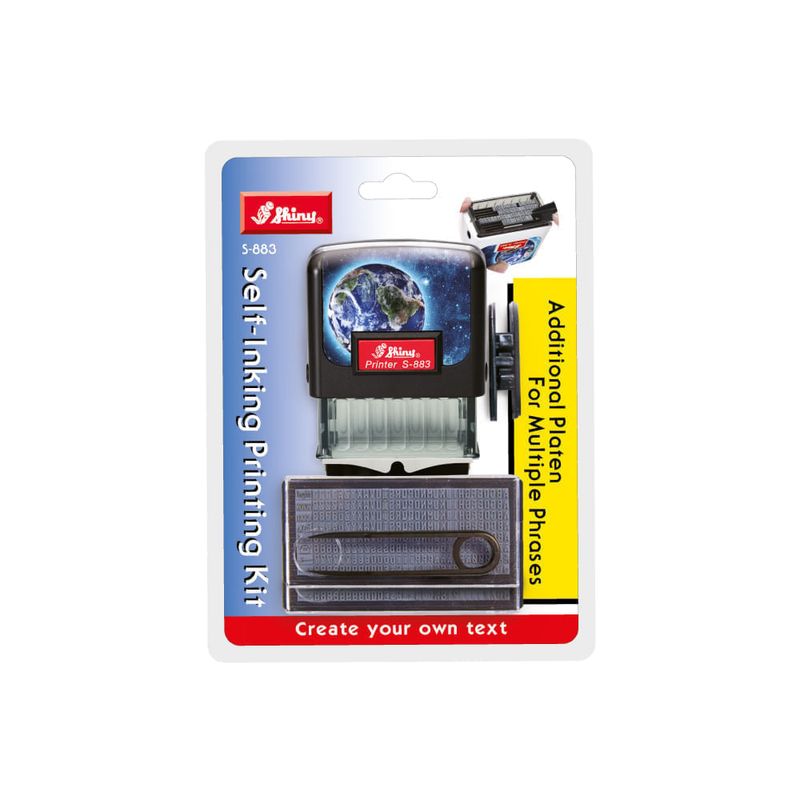 Imprentilla Sello Automático S-883 Letras 3 y 4mm Dos x Tres