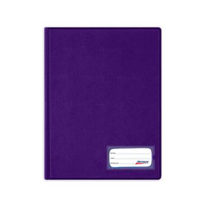 Folder A4 Doble Tapa Dura Con Gusanillo Morado