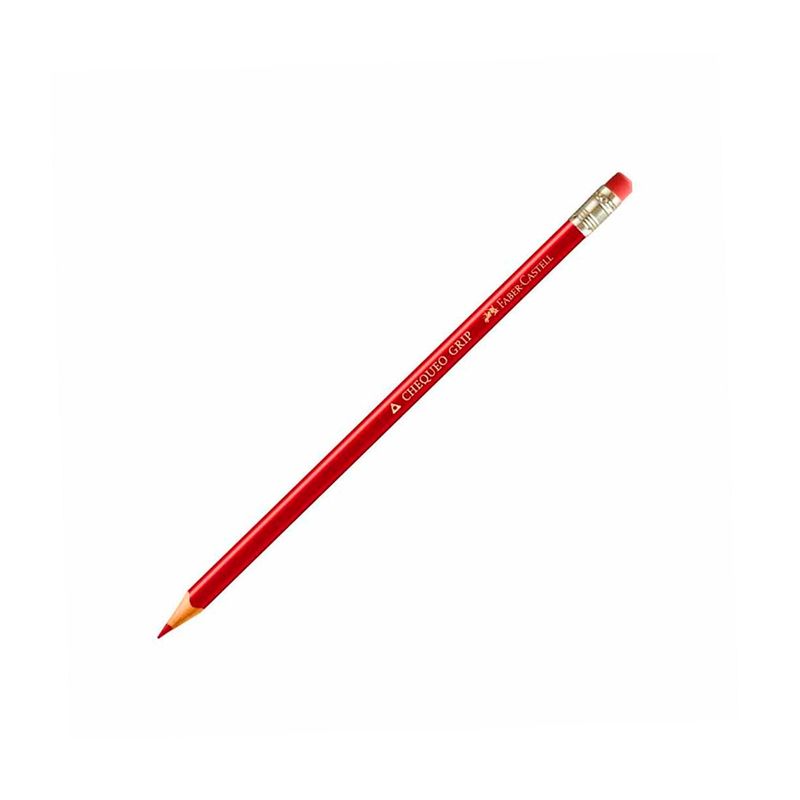 Lápiz Chequeo Rojo con Borrador Faber-Castell | Dos x Tres