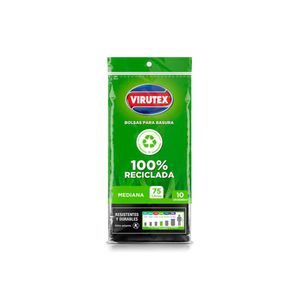 Bolsa Para Basura Mediana Negra 75l. (Paquete X 10)