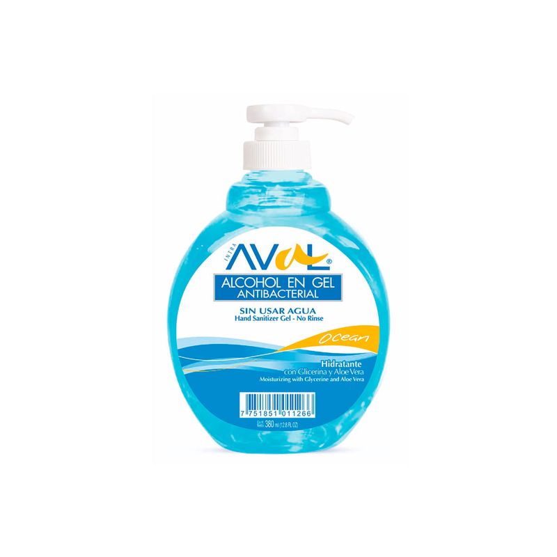 Alcohol en gel antibacterial 380ml - Aval