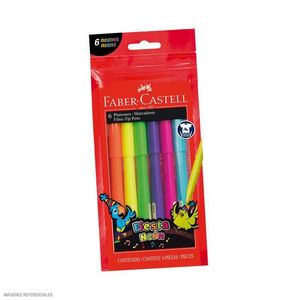 Plumones Delgados Fiesta 45 Neón (Estuche X 6)