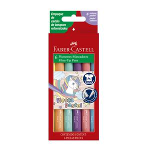 Plumones-Fiesta-45-Pastel-Faber-Castell--Estuche-x-6