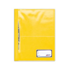 Folder A4 Tapa Transparente Con Fastener Amarillo