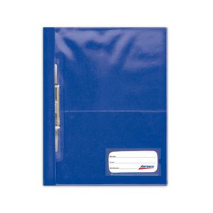 Folder A4 Tapa Transparente Con Fastener Azul