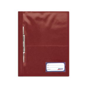 Folder A4 Tapa Transparente Con Fastener Marron