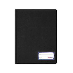 Folder A4 Doble Tapa Dura Con Gusanillo Negro