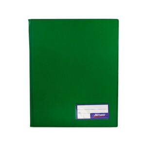 Folder A4 Doble Tapa Dura Con Gusanillo Verde Hoja