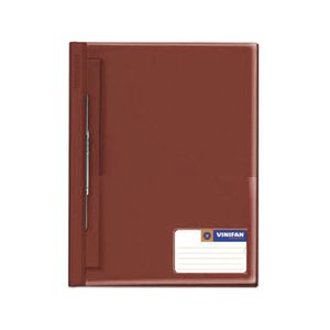 Folder A4 Tapa Transparente Con Fastener Marrón