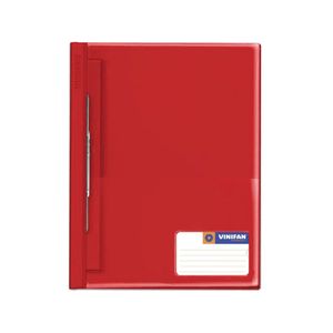 Folder A4 Tapa Transparente Con Fastener Rojo