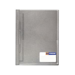 Folder A4 Tapa Transparente Con Fastener Plateado