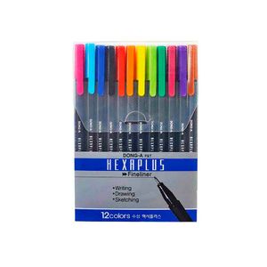 Bolígrafo Hexaplus Fineliner (Estuche X 12)