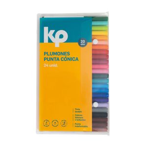 Plumón Junior Punta Cónica (Estuche X 24)