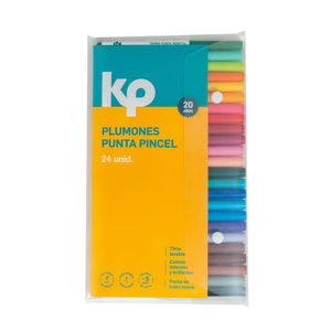 Plumón Junior Punta Pincel (Estuche X 24)
