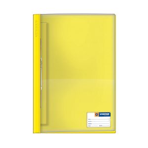 Folder A4 Tapa Transparente Con Fastener Amarillo