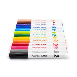 Plumones Jumbo Punta Redonda (Estuche 12 + 1)