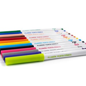 Plumón Junior Punta Cónica (Estuche 12 + 1)