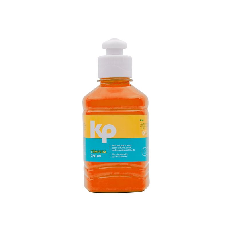 Témpera 250ml. 03 Naranja  | Dos x Tres