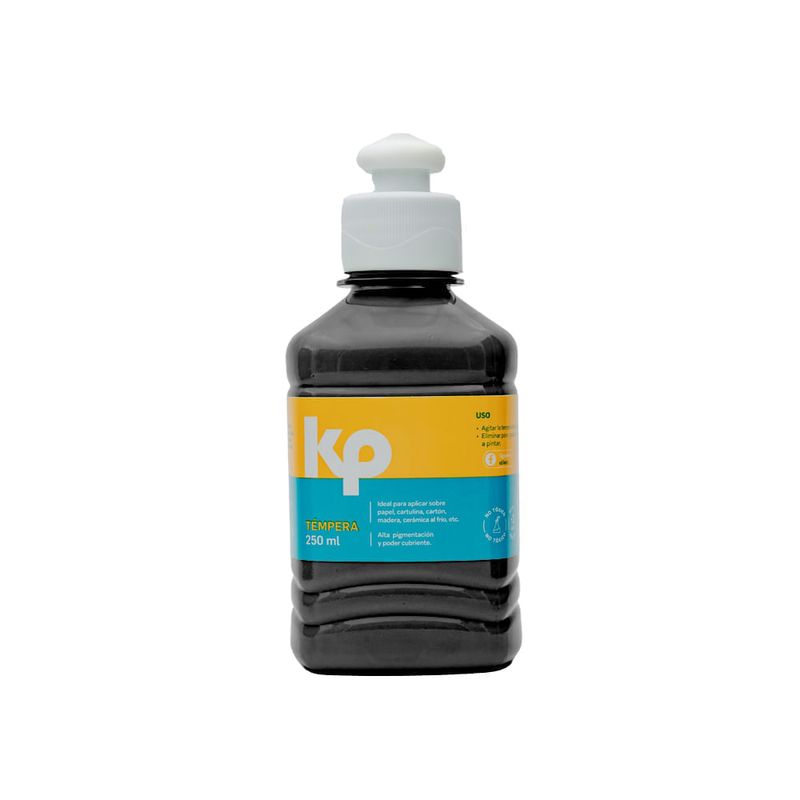 Témpera 250ml. 12 Negro  | Dos x Tres