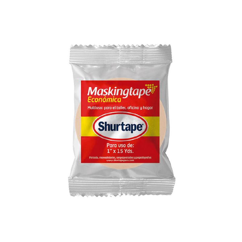 Cinta Masking Tape Económica 1 Pulg. X 15 Yardas
