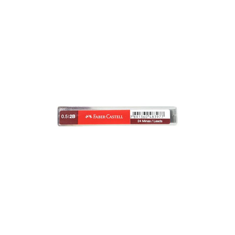Minas 0.5mm 2B: Estuche x 24 Faber-Castell | Dos x Tres