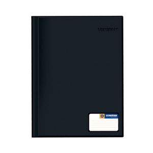 Folder A4 Doble Tapa Dura Con Gusanillo Negro