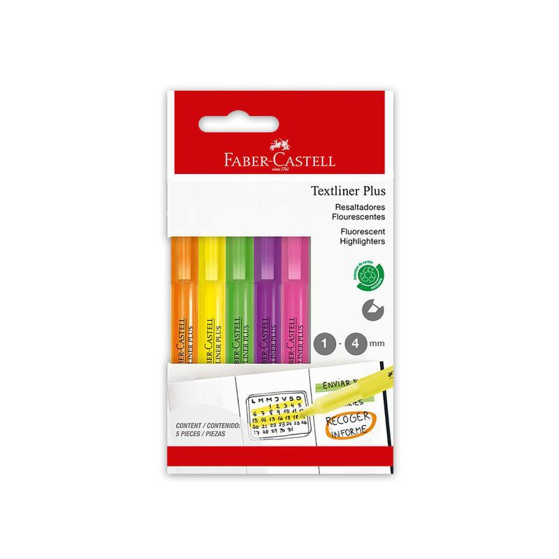 Resaltador-Textliner-Plus-Neon--x5----Faber-Castell