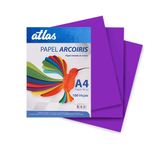 Papel Arco Iris A4 80gr. Morado  Paquete x 100 | Dos x Tres