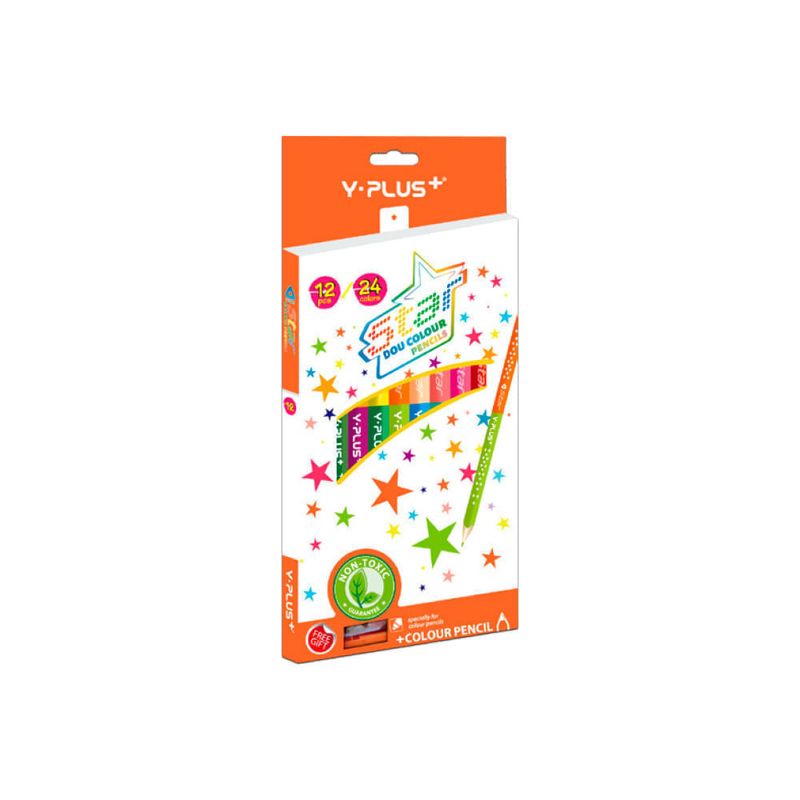 Lápices de Colores Star Duo: Estuche X 12-24 | Dos x Tres