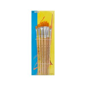 Pincel Angular De Madera (Estuche X 6)