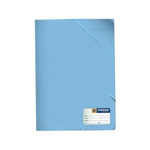 Fólder Carpeta A4 Con Liga Celeste