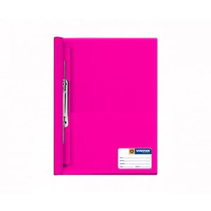 Fólder A4 Tapa Transparente Con Gusano Fucsia