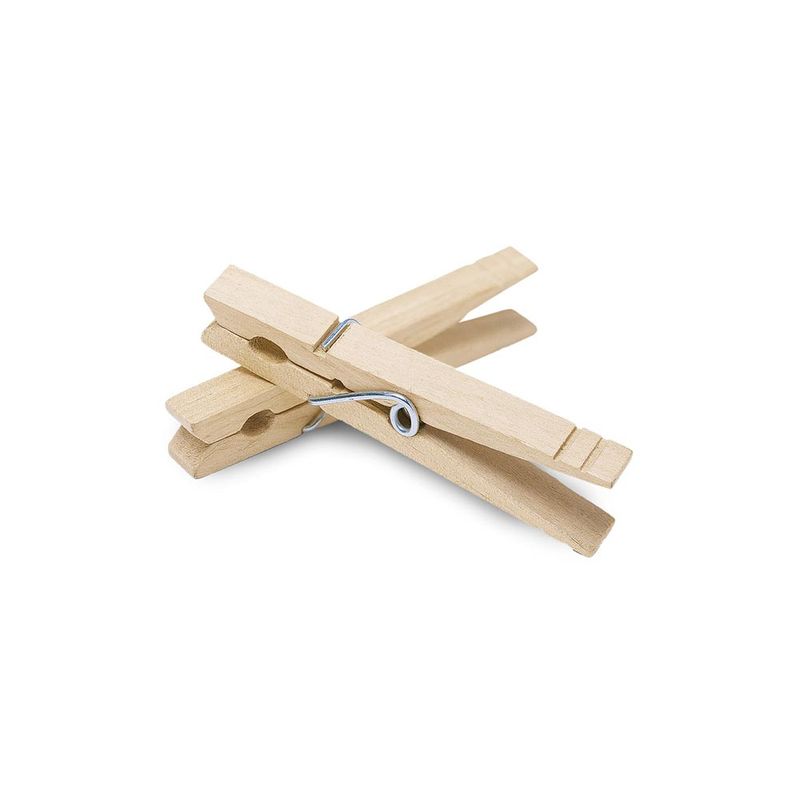 Ganchos de Madera Tipo Pinza: Paquete x 12 | Dos x Tres