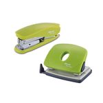 Engrapadora-Pollex-media-tira-y-perforador-smart-verde