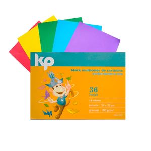 Block Multicolor De Cartulina 180gr. (36 Hojas)