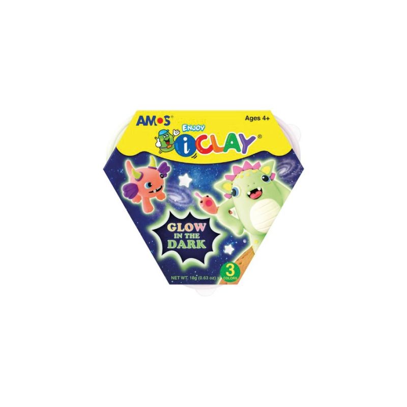 Masa Para Modelar I-Clay Fluorescente (X 3 Colores)