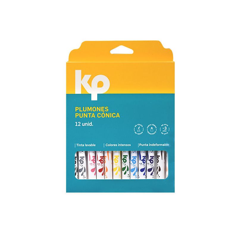 Plumones Punta Cónica (Estuche X 12)