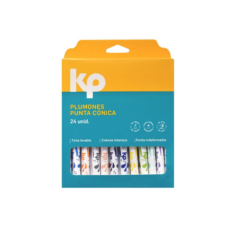 Plumones Punta Cónica (Estuche X 24)