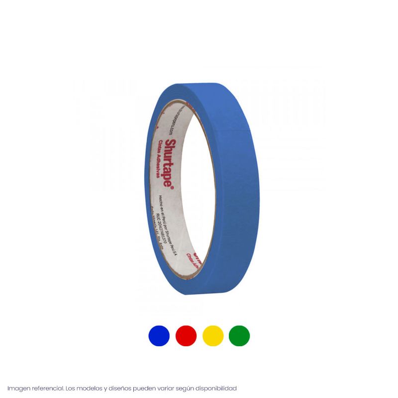 Cinta Masking Tape 3/4 X 15 Yardas Colores Basicos