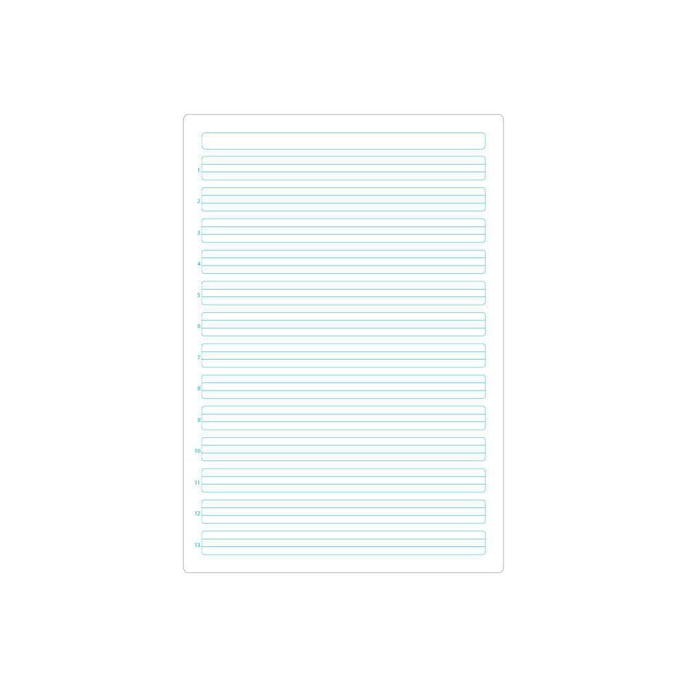 Cuaderno A4 Deluxe Triple Renglón Celeste | Dos x Tres